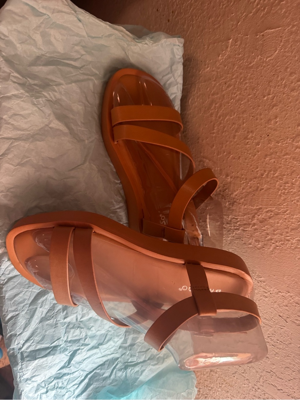 Medium TAN Summer Sandals by Bamboo Size 6 - Picture 2 of 6